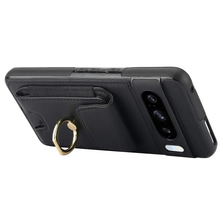 For Google Pixel 8 Pro Case Anit-Fall Kickstand Leather + TPU Phone Cover