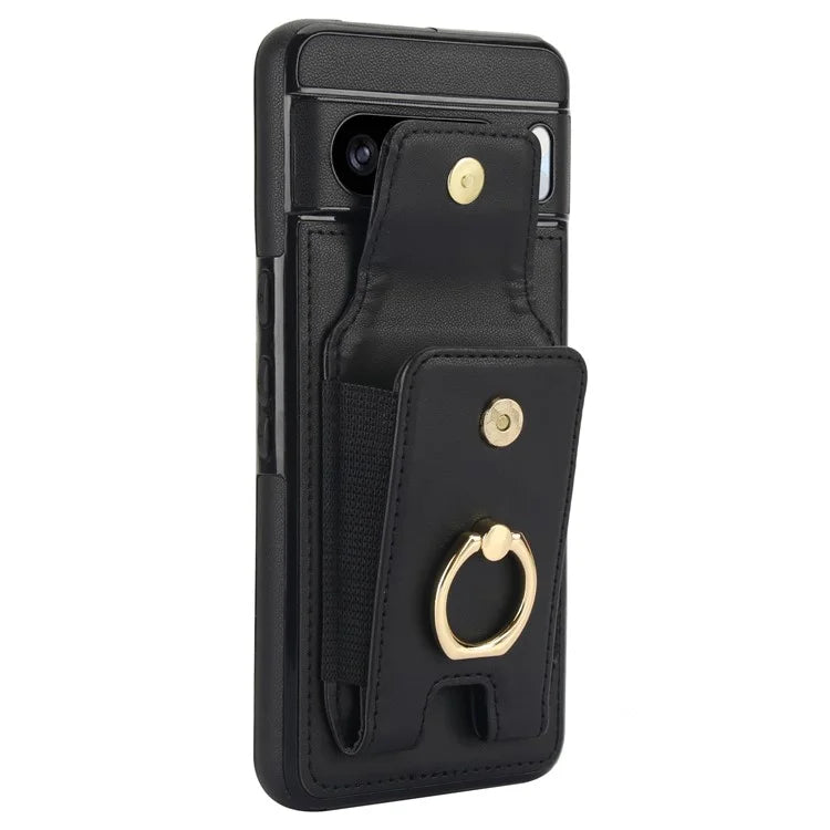 For Google Pixel 8 Pro Case Anit-Fall Kickstand Leather + TPU Phone Cover