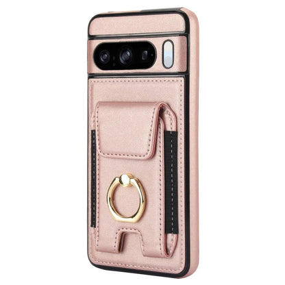 For Google Pixel 8 Pro Case Anit-Fall Kickstand Leather + TPU Phone Cover