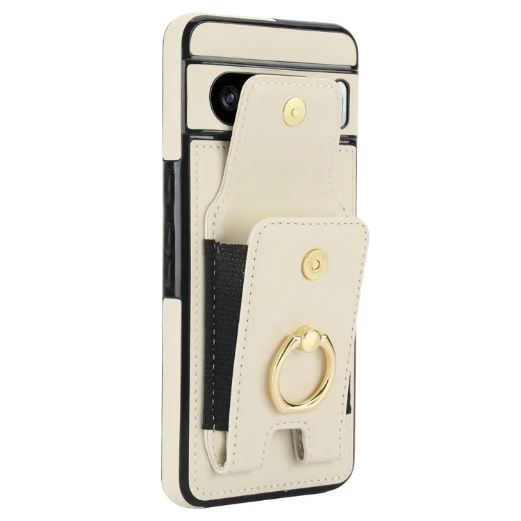 For Google Pixel 8 Pro Case Anit-Fall Kickstand Leather + TPU Phone Cover