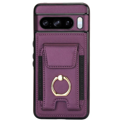For Google Pixel 8 Pro Case Anit-Fall Kickstand Leather + TPU Phone Cover