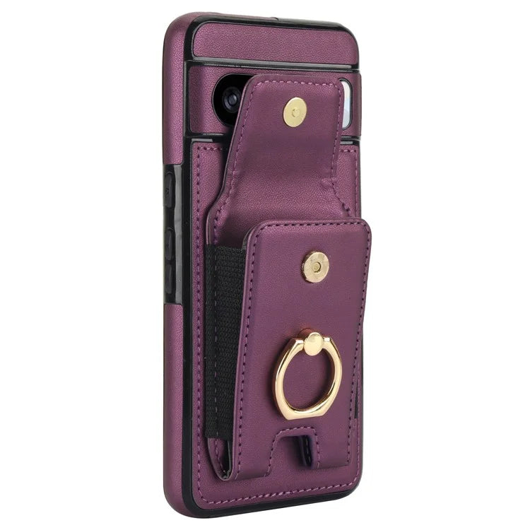 For Google Pixel 8 Pro Case Anit-Fall Kickstand Leather + TPU Phone Cover