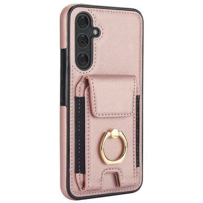 For Samsung Galaxy A14 5G / 4G Case Kickstand Card Bag Leather Coated TPU Phone Cover