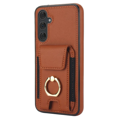 For Samsung Galaxy A14 5G / 4G Case Kickstand Card Bag Leather Coated TPU Phone Cover