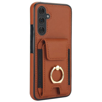 For Samsung Galaxy A14 5G / 4G Case Kickstand Card Bag Leather Coated TPU Phone Cover