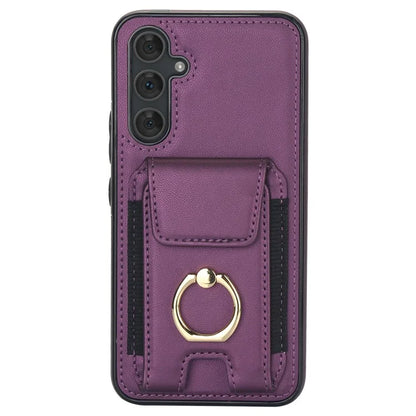For Samsung Galaxy A14 5G / 4G Case Kickstand Card Bag Leather Coated TPU Phone Cover