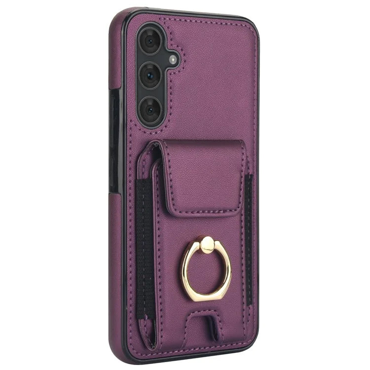 For Samsung Galaxy A14 5G / 4G Case Kickstand Card Bag Leather Coated TPU Phone Cover