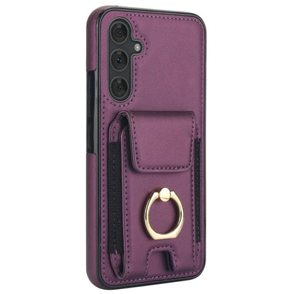 For Samsung Galaxy A14 5G / 4G Case Kickstand Card Bag Leather Coated TPU Phone Cover