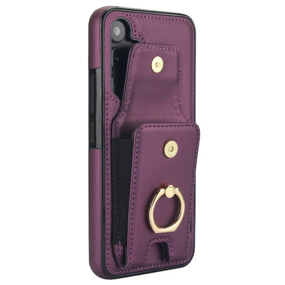 For Samsung Galaxy A14 5G / 4G Case Kickstand Card Bag Leather Coated TPU Phone Cover