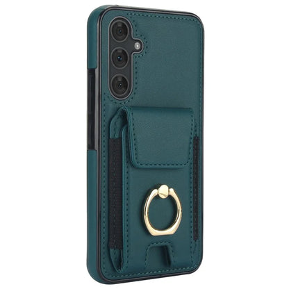 For Samsung Galaxy A14 5G / 4G Case Kickstand Card Bag Leather Coated TPU Phone Cover