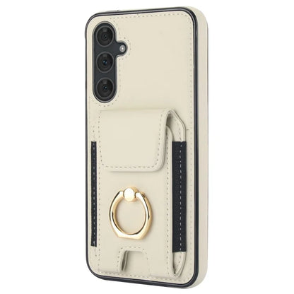For Samsung Galaxy A14 5G / 4G Case Kickstand Card Bag Leather Coated TPU Phone Cover