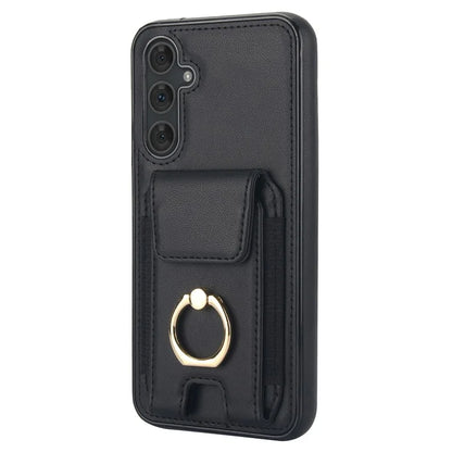 For Samsung Galaxy A14 5G / 4G Case Kickstand Card Bag Leather Coated TPU Phone Cover