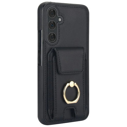 For Samsung Galaxy A14 5G / 4G Case Kickstand Card Bag Leather Coated TPU Phone Cover