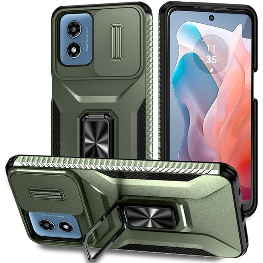 For Motorola Moto G Play (2024) 4G / G22 Case TPU+PC Phone Cover with Kickstand