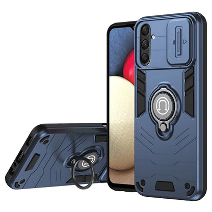 For Samsung Galaxy A34 5G Case Kickstand PC+TPU Phone Cover Sliding Camera Lens Protection