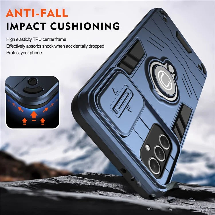 For Samsung Galaxy A55 Case Sliding Camshield PC+TPU Phone Cover