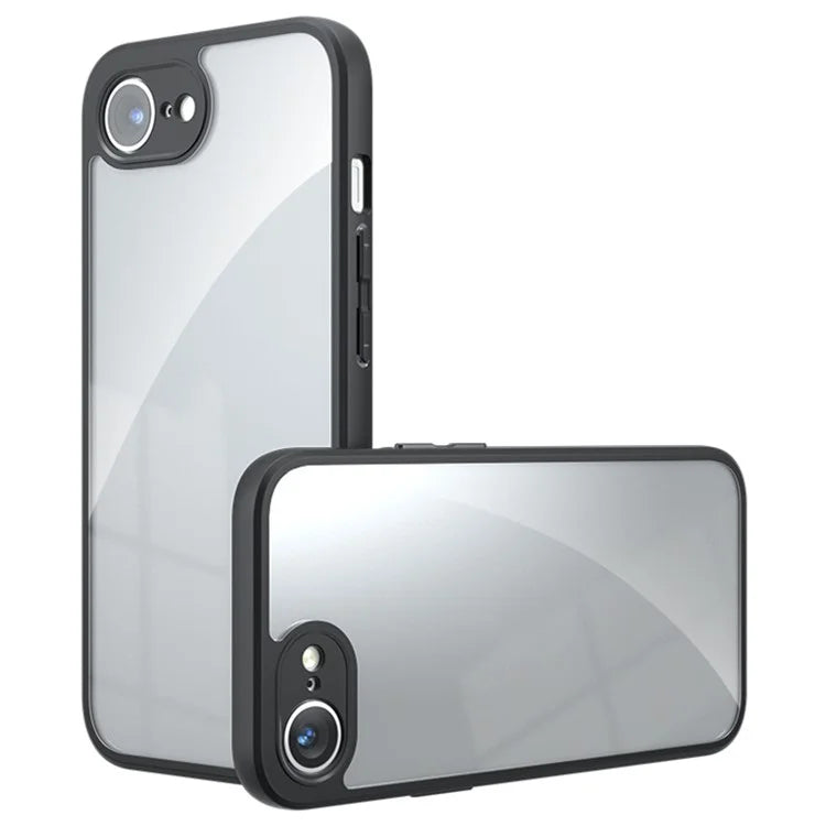 For iPhone SE (2024) Crystal Clear Case Anti-Drop TPU Frame PC Phone Cover