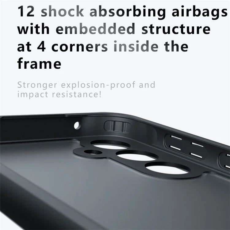 For Samsung Galaxy A55 5G Case Transparent Phone Cover TPU + PC 2-in-1