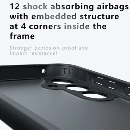 For Samsung Galaxy A55 5G Case Transparent Phone Cover TPU + PC 2-in-1