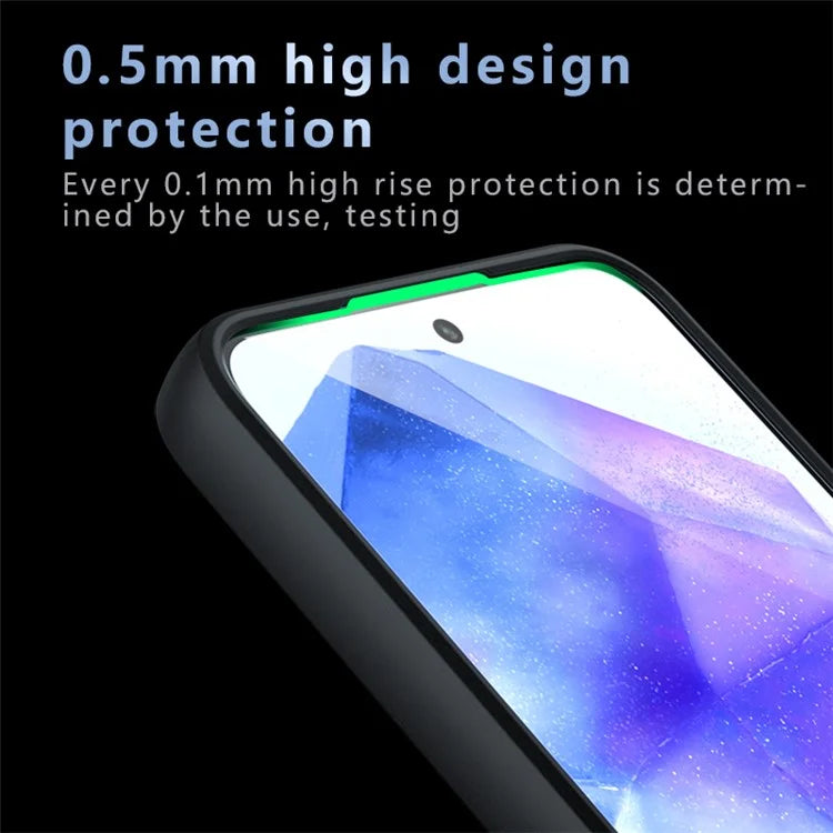 For Samsung Galaxy A55 5G Case Transparent Phone Cover TPU + PC 2-in-1