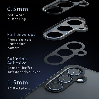 For Samsung Galaxy A55 5G Case Transparent Phone Cover TPU + PC 2-in-1