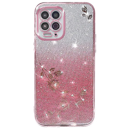 KADEM For Motorola Moto G100 / Edge S Case Glitter Rhinestone Decor TPU Phone Cover