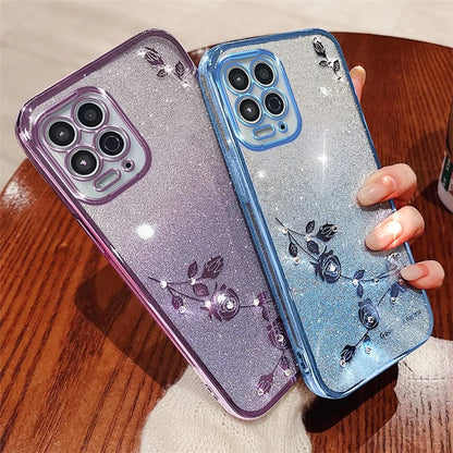 KADEM For Motorola Moto G100 / Edge S Case Glitter Rhinestone Decor TPU Phone Cover