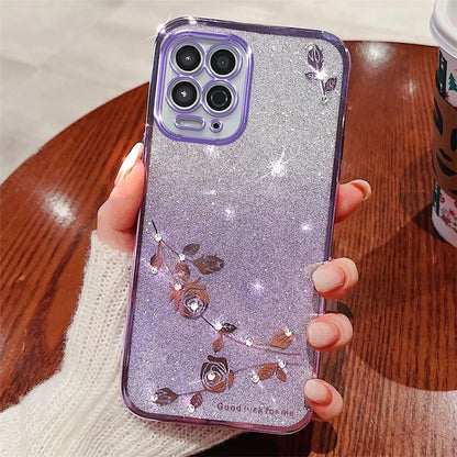 KADEM For Motorola Moto G100 / Edge S Case Glitter Rhinestone Decor TPU Phone Cover