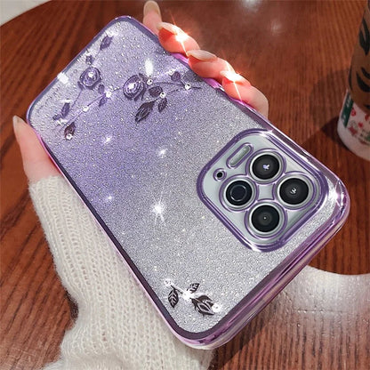 KADEM For Motorola Moto G100 / Edge S Case Glitter Rhinestone Decor TPU Phone Cover