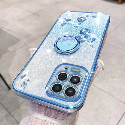 KADEM For Motorola Moto G100 / Edge S Case Rhinestone Glitter TPU Phone Cover with Kickstand