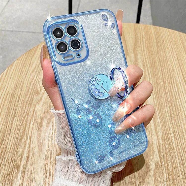 KADEM For Motorola Moto G100 / Edge S Case Rhinestone Glitter TPU Phone Cover with Kickstand