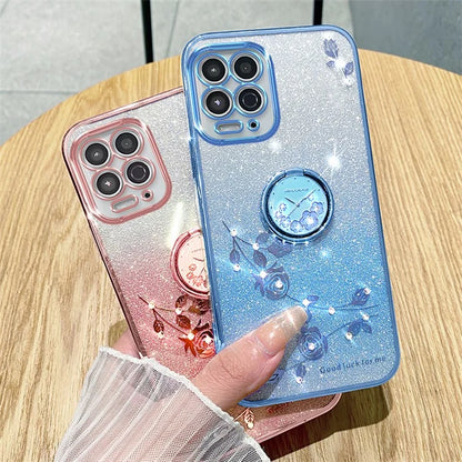 KADEM For Motorola Moto G100 / Edge S Case Rhinestone Glitter TPU Phone Cover with Kickstand