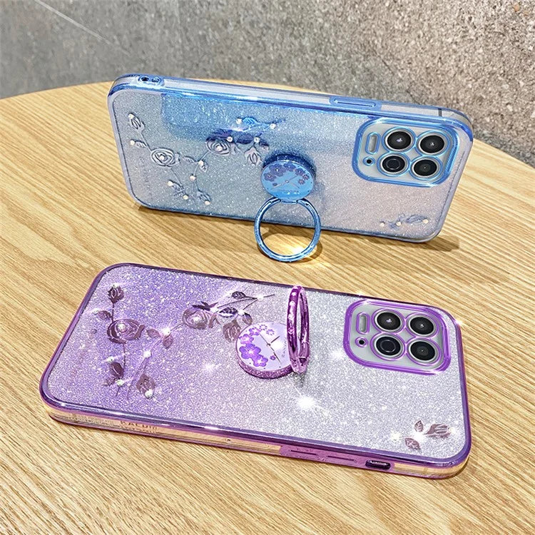 KADEM For Motorola Moto G100 / Edge S Case Rhinestone Glitter TPU Phone Cover with Kickstand