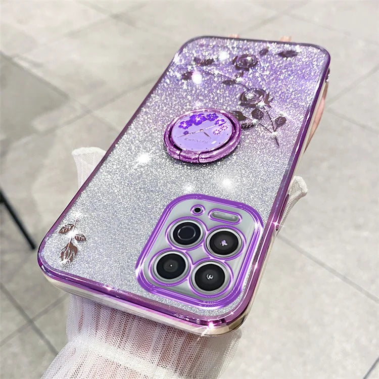 KADEM For Motorola Moto G100 / Edge S Case Rhinestone Glitter TPU Phone Cover with Kickstand