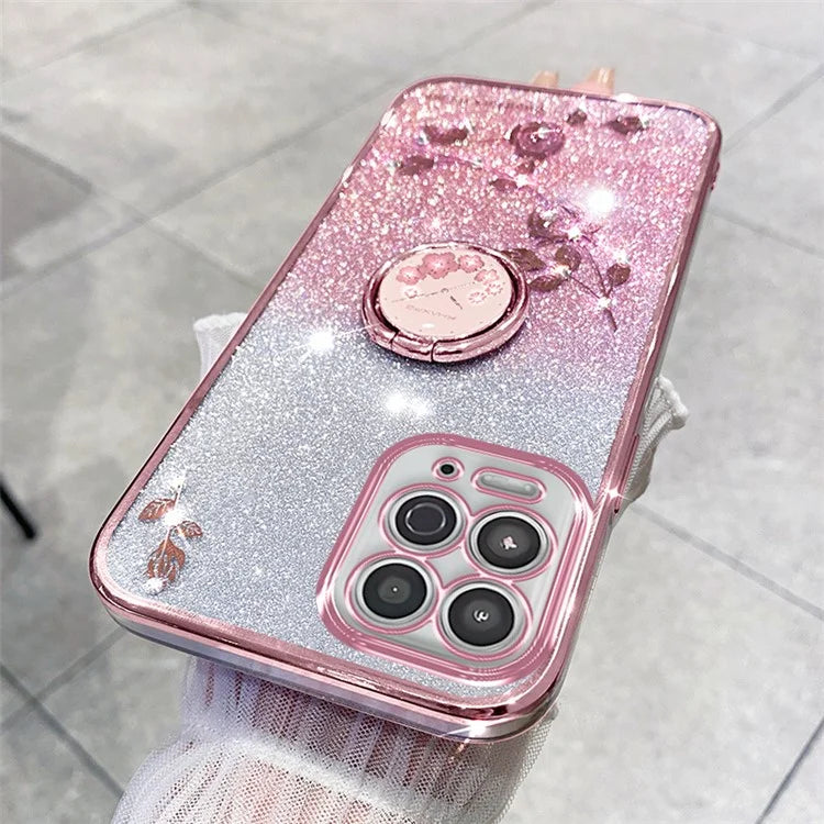 KADEM For Motorola Moto G100 / Edge S Case Rhinestone Glitter TPU Phone Cover with Kickstand