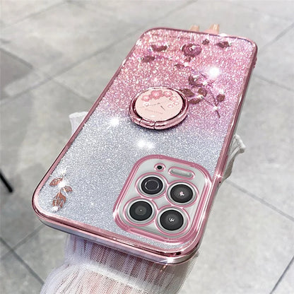 KADEM For Motorola Moto G100 / Edge S Case Rhinestone Glitter TPU Phone Cover with Kickstand