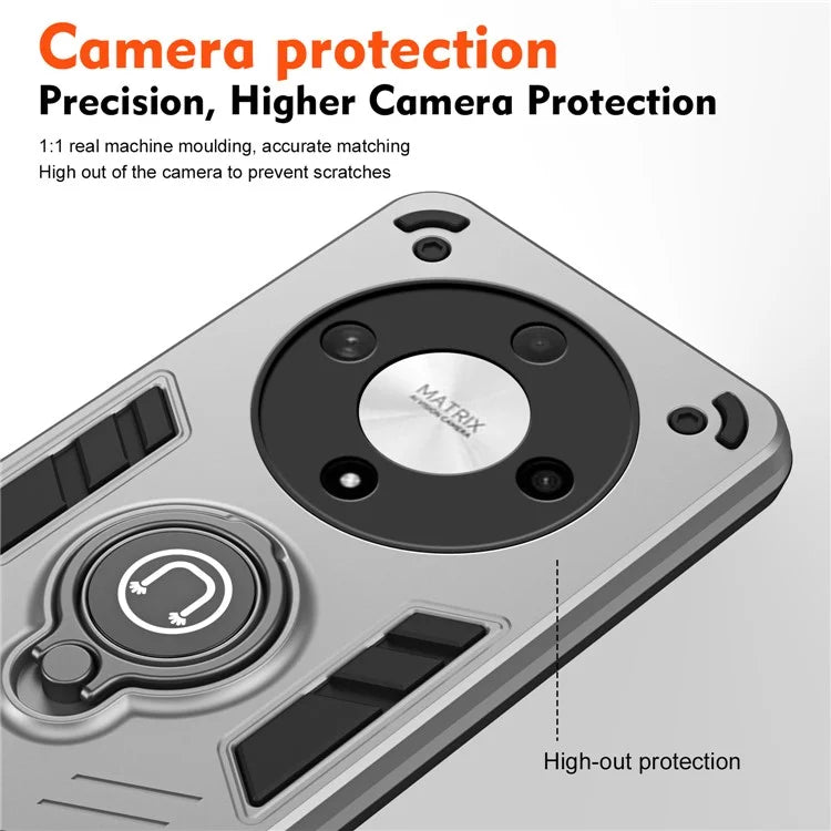 For Honor X9b 5G Case Ring Holder Kickstand PC+TPU Phone Cover
