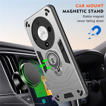 For Honor X9b 5G Case Ring Holder Kickstand PC+TPU Phone Cover