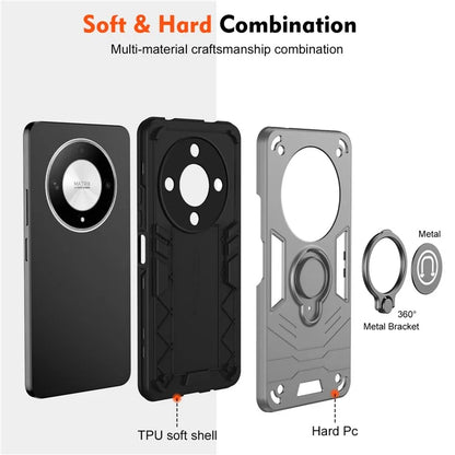 For Honor X9b 5G Case Ring Holder Kickstand PC+TPU Phone Cover