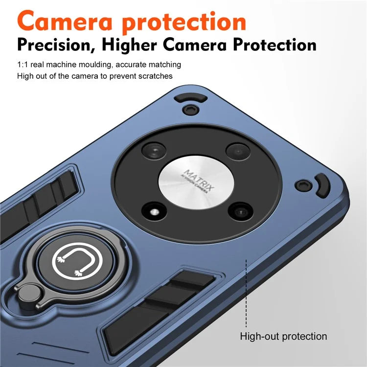 For Honor X9b 5G Case Ring Holder Kickstand PC+TPU Phone Cover