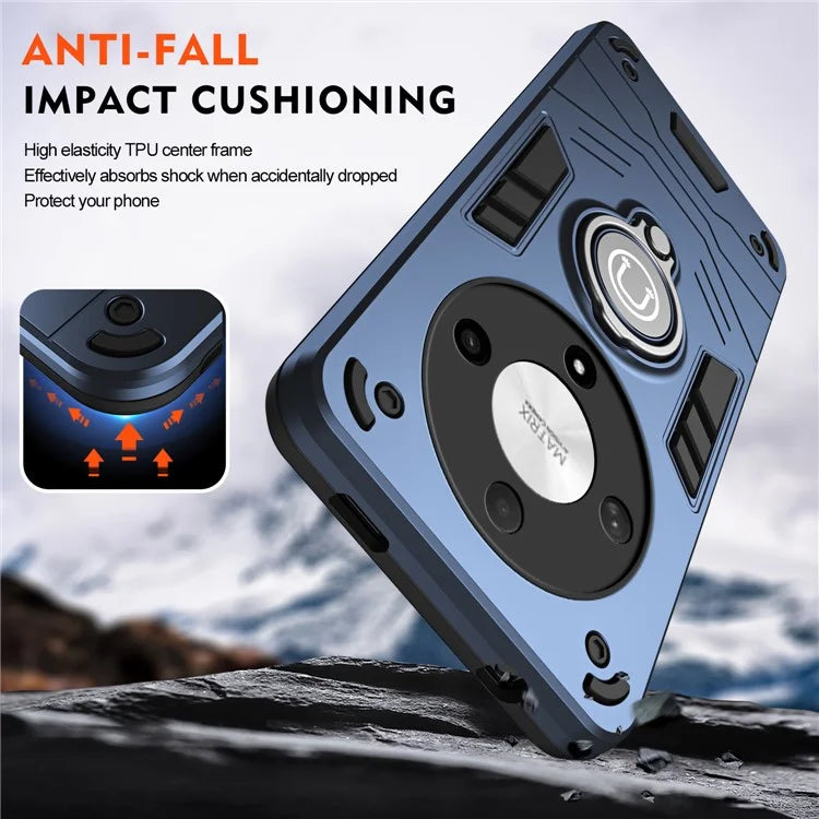 For Honor X9b 5G Case Ring Holder Kickstand PC+TPU Phone Cover