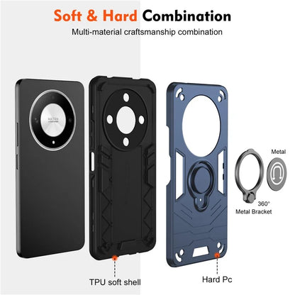 For Honor X9b 5G Case Ring Holder Kickstand PC+TPU Phone Cover
