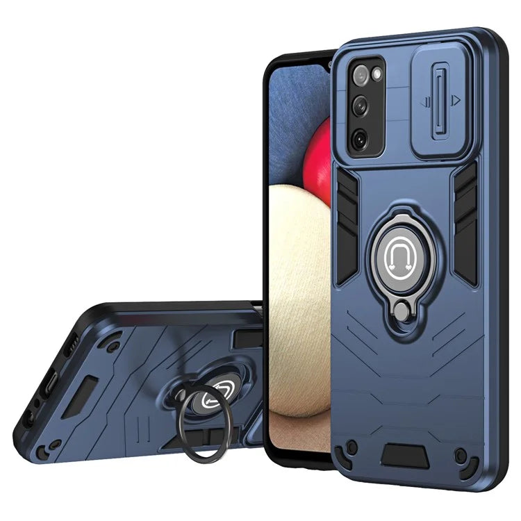 For Samsung Galaxy S20 FE 5G / S20 FE / S20 FE 2022 / S20 Lite Case Slide Lens Guard Phone Kickstand Cover