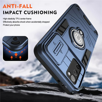 For Samsung Galaxy S20 FE 5G / S20 FE / S20 FE 2022 / S20 Lite Case Slide Lens Guard Phone Kickstand Cover