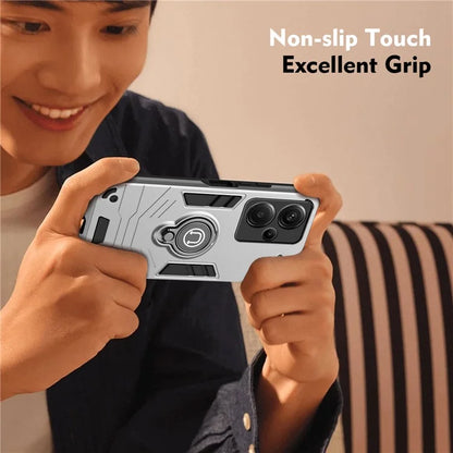 For Xiaomi Redmi Note 13 Pro+ 5G Case PC+TPU Ring Kickstand Shockproof Phone Cover
