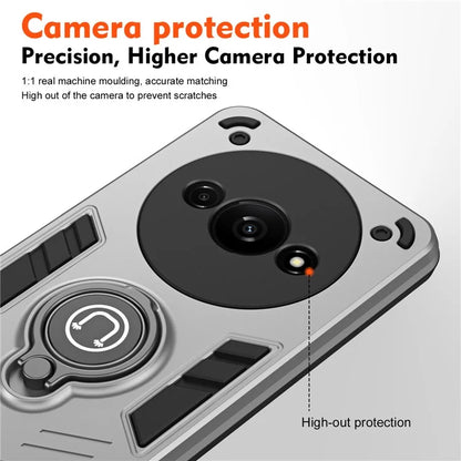 For Xiaomi Redmi A3 / Poco C61 4G Case Anti-Drop PC+TPU Ring Kickstand Phone Cover