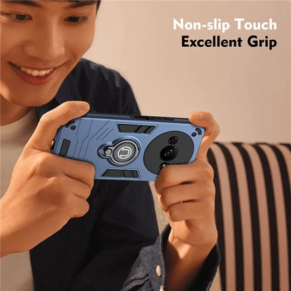 For Xiaomi Redmi A3 / Poco C61 4G Case Anti-Drop PC+TPU Ring Kickstand Phone Cover