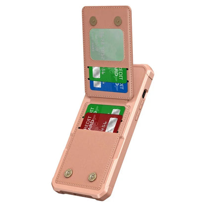 ZM11 For iPhone 14 Pro Max Kickstand Case Card Slots PU Leather+TPU Phone Cover