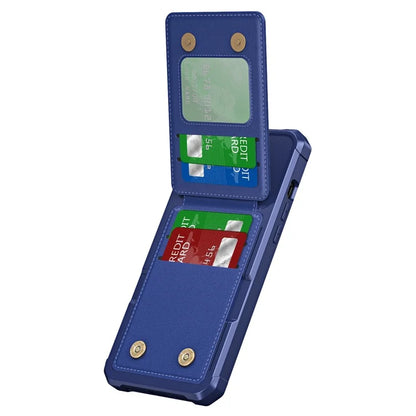 ZM11 For iPhone 14 Pro Max Kickstand Case Card Slots PU Leather+TPU Phone Cover