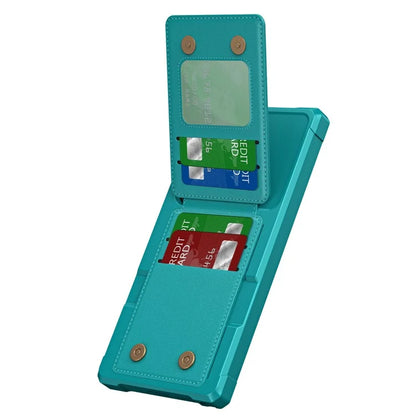 ZM11 For Samsung Galaxy S22 Ultra 5G Case with Card Holder Leather Kickstand Back Cover